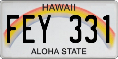 HI license plate FEY331