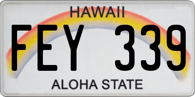 HI license plate FEY339