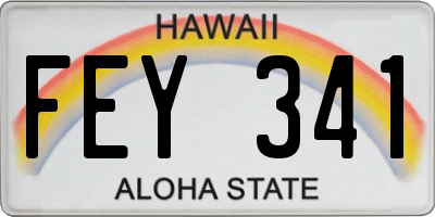 HI license plate FEY341