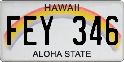 HI license plate FEY346