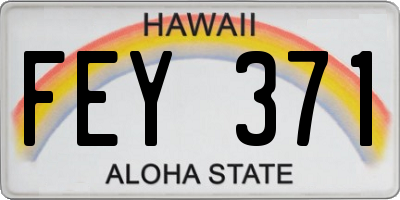 HI license plate FEY371