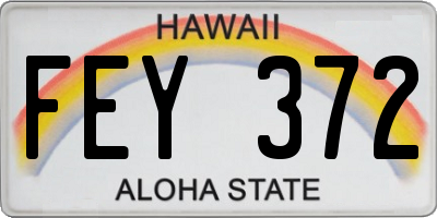 HI license plate FEY372
