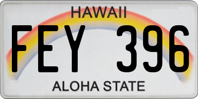 HI license plate FEY396