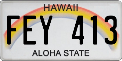 HI license plate FEY413