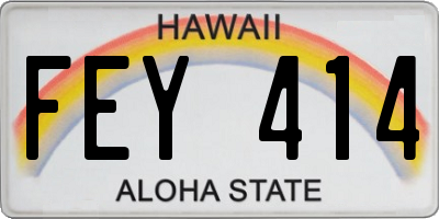 HI license plate FEY414