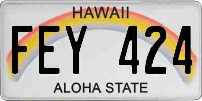 HI license plate FEY424
