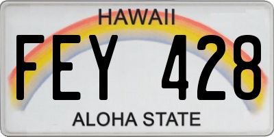 HI license plate FEY428