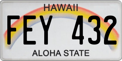HI license plate FEY432