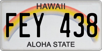 HI license plate FEY438
