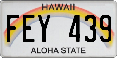 HI license plate FEY439