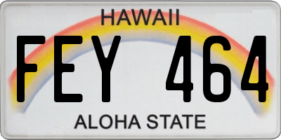 HI license plate FEY464
