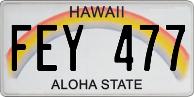 HI license plate FEY477