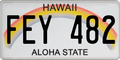 HI license plate FEY482
