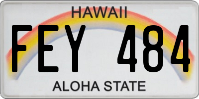 HI license plate FEY484