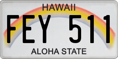 HI license plate FEY511