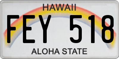HI license plate FEY518