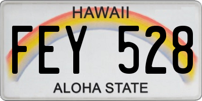 HI license plate FEY528