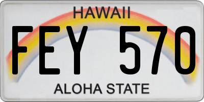 HI license plate FEY570