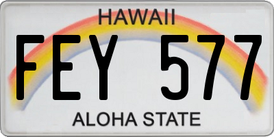 HI license plate FEY577