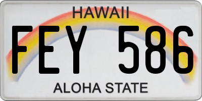 HI license plate FEY586