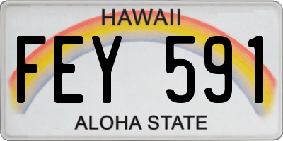 HI license plate FEY591