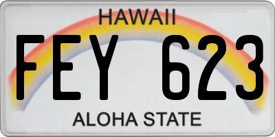 HI license plate FEY623