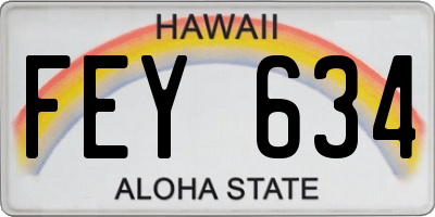 HI license plate FEY634