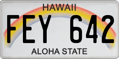 HI license plate FEY642