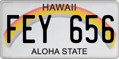 HI license plate FEY656