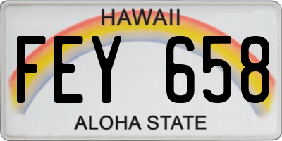 HI license plate FEY658
