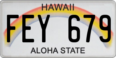 HI license plate FEY679