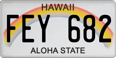HI license plate FEY682