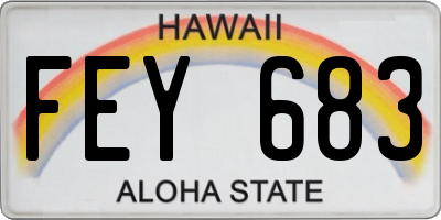 HI license plate FEY683