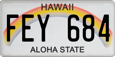 HI license plate FEY684