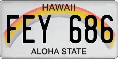 HI license plate FEY686