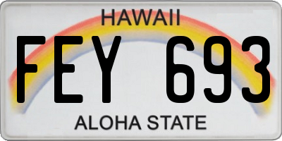 HI license plate FEY693