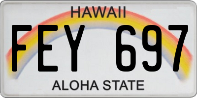 HI license plate FEY697