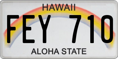 HI license plate FEY710