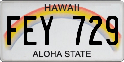 HI license plate FEY729