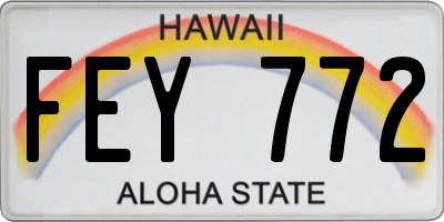 HI license plate FEY772