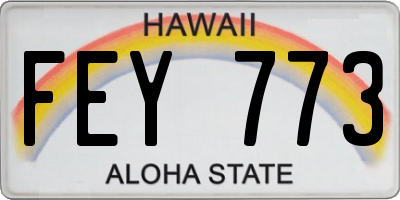 HI license plate FEY773