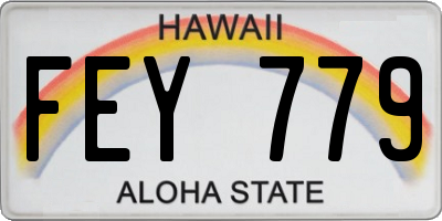 HI license plate FEY779