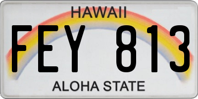 HI license plate FEY813
