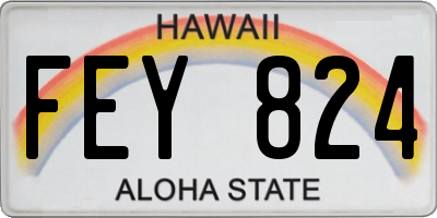 HI license plate FEY824