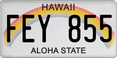 HI license plate FEY855