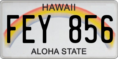 HI license plate FEY856