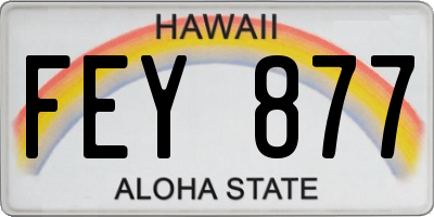 HI license plate FEY877