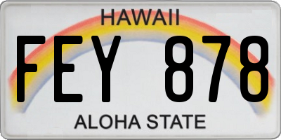 HI license plate FEY878