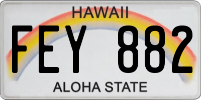 HI license plate FEY882