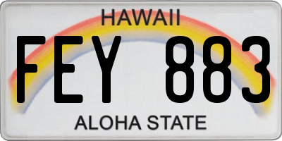 HI license plate FEY883